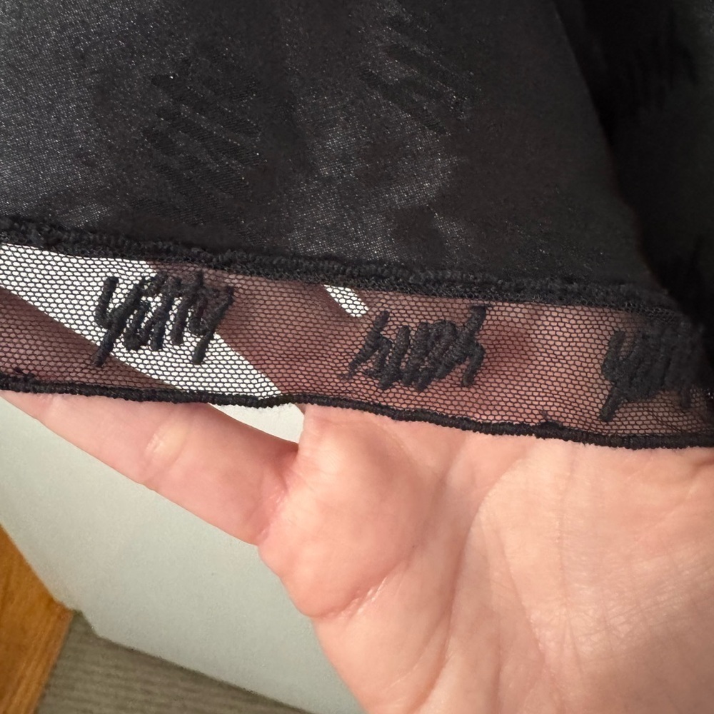 Yitty Iconic Black Satin Midi Crop Top - Picture 4 of 7